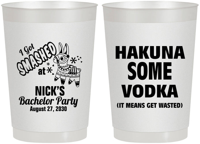 Personalized Bachelor Party 22 oz Frosted Cups - Fiesta Mexican | 40004