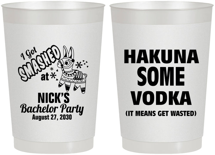 Personalized Bachelor Party 22 oz Frosted Cups - Fiesta Mexican | 40004
