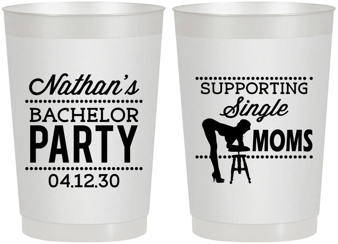 Personalized Bachelor Party 22 oz Frosted Cups - Strip Club | 40006