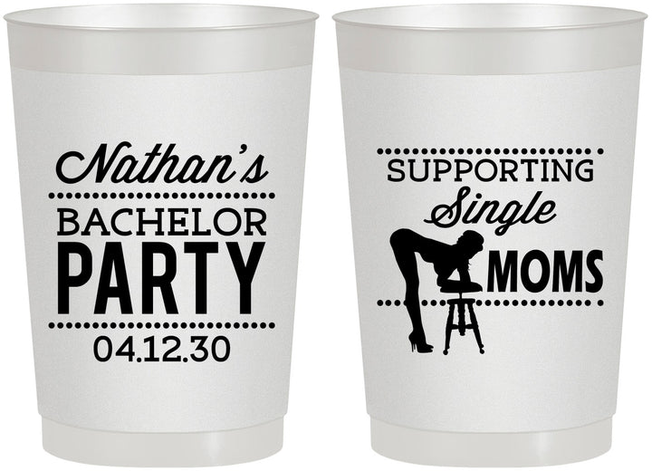Personalized Bachelor Party 22 oz Frosted Cups - Strip Club | 40006