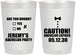 Personalized Bachelor Party 22 oz Frosted Cups - Caution Expires On | 40013