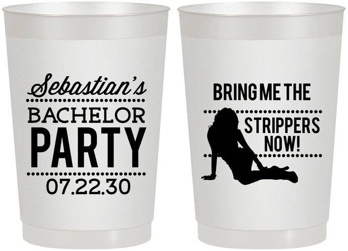 Personalized Bachelor Party 22 oz Frosted Cups - Strip Club | 40017