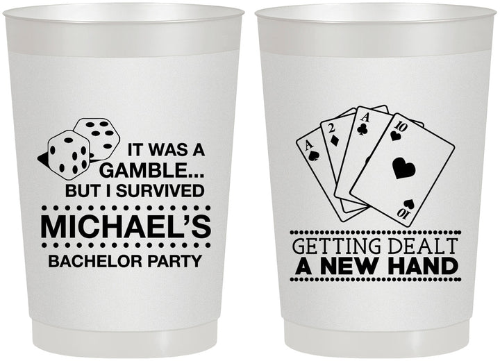 Personalized Bachelor Party 22 oz Frosted Cups - Las Vegas | 40025
