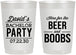 Personalized Bachelor Party 22 oz Frosted Cups - Beer And Boobs | 40027