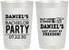 Personalized Bachelor Party 22 oz Frosted Cups - Last Night Of Freedom | 40029