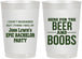 Personalized Bachelor Party 22 oz Frosted Cups - Beer And Boobs | 40039