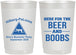 Personalized Bachelor Party 22 oz Frosted Cups - Beer And Boobs | 40040