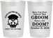 Personalized Bachelor Party 22 oz Frosted Cups - Groom Doom Skull | 40041