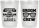Personalized Bachelor Party 22 oz Frosted Cups - Groom Crew | 40047