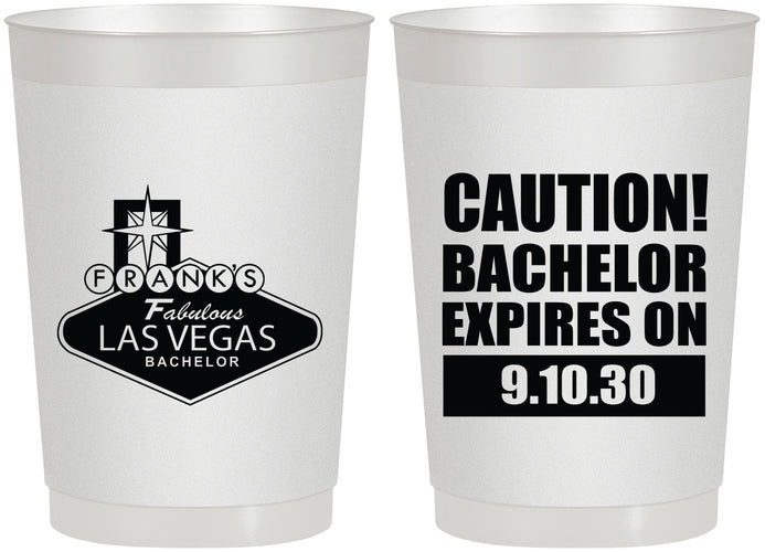 Personalized Bachelor Party 22 oz Frosted Cups - Las Vegas | 40056