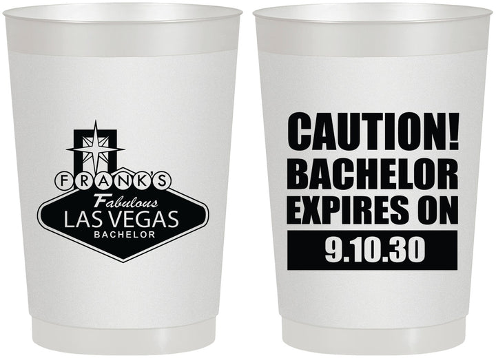 Personalized Bachelor Party 22 oz Frosted Cups - Las Vegas | 40056
