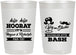 Personalized Bachelor Party 22 oz Frosted Cups - Wig Or Stache | 40058