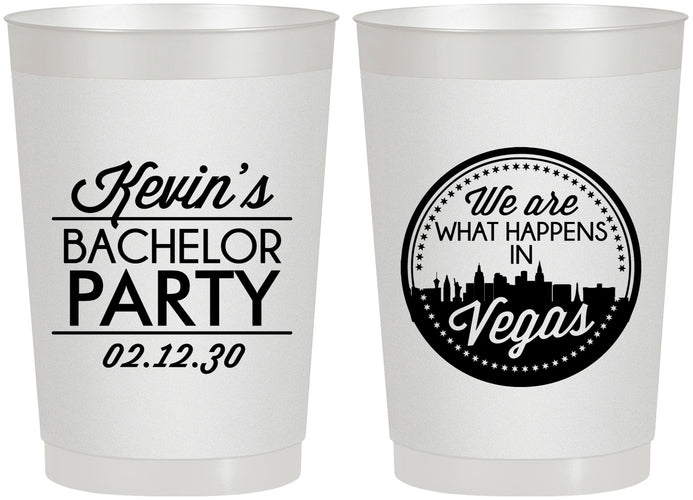 Personalized Bachelor Party 22 oz Frosted Cups - Last Vegas | 40060