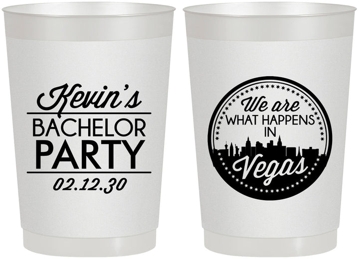 Personalized Bachelor Party 22 oz Frosted Cups - Last Vegas | 40060