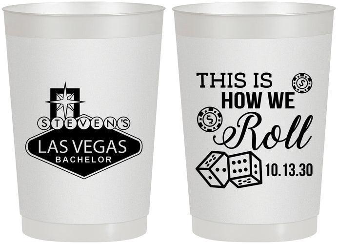 Personalized Bachelor Party 22 oz Frosted Cups - Last Vegas | 40061