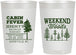 Personalized Bachelor Party 22 oz Frosted Cups - Camping | 40065