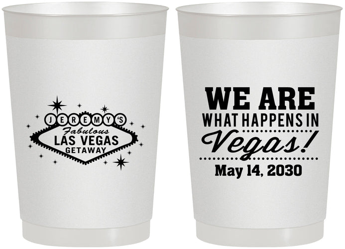 Personalized Bachelor Party 22 oz Frosted Cups - Las Vegas | 40066