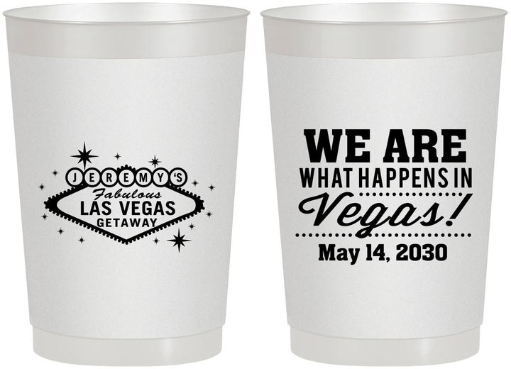 Personalized Bachelor Party 22 oz Frosted Cups - Las Vegas | 40066