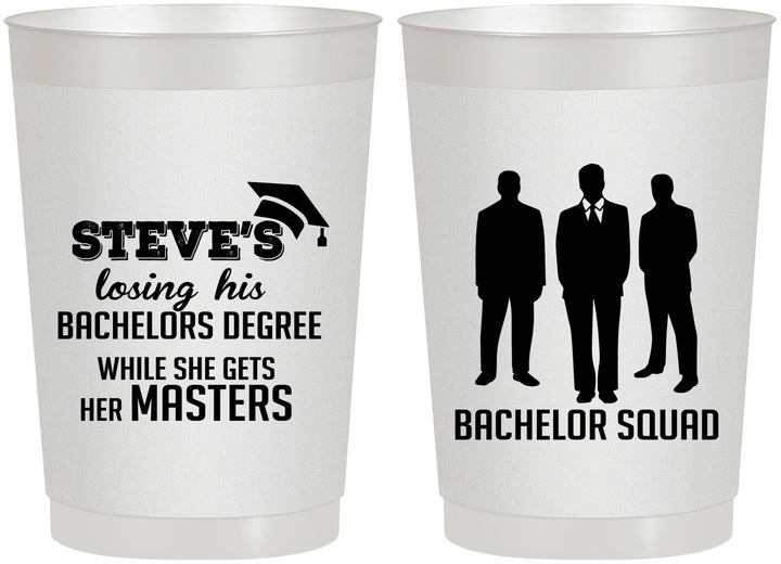 Personalized Bachelor Party 22 oz Frosted Cups - Squad | 40068