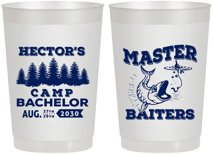 Personalized Bachelor Party 22 oz Frosted Cups - Fishing | 40081