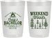 Personalized Bachelor Party 22 oz Frosted Cups - Camping | 40093