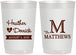 Personalized Wedding 22 oz Frosted Cups - Monogram | 402