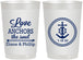 Personalized Wedding 22 oz Frosted Cups - Love Anchors The Soul | 405