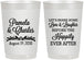 Personalized Wedding 22 oz Frosted Cups - Love Laughter Happily | 409