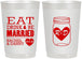 Personalized Wedding 22 oz Frosted Cups - Eat Drink Be Married | 417