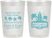 Personalized Wedding 22 oz Frosted Cups - Sandy Toes Salty Kisses | 419