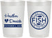 Personalized Wedding 22 oz Frosted Cups - Two Less Fish In The Sea | 420