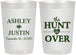 Personalized Wedding 22 oz Frosted Cups - The Hunt Is Over | 422