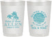 Personalized Wedding 22 oz Frosted Cups - Sandy Hugs Salty Kisses | 425