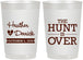Personalized Wedding 22 oz Frosted Cups - The Hunt Is Over | 427