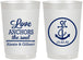Personalized Wedding 22 oz Frosted Cups - Love Anchors The Soul | 440