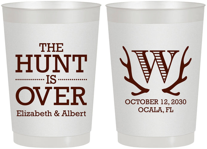 Personalized Wedding 22 oz Frosted Cups - Monogram | 442