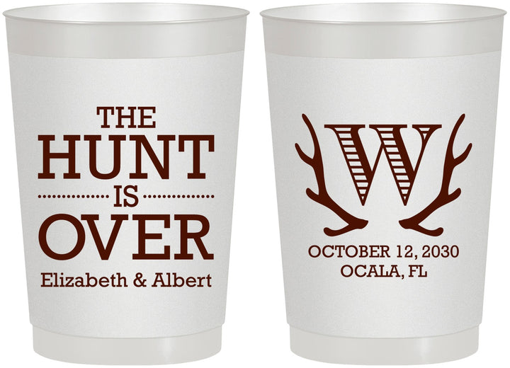 Personalized Wedding 22 oz Frosted Cups - Monogram | 442