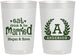 Personalized Wedding 22 oz Frosted Cups - Monogram | 464