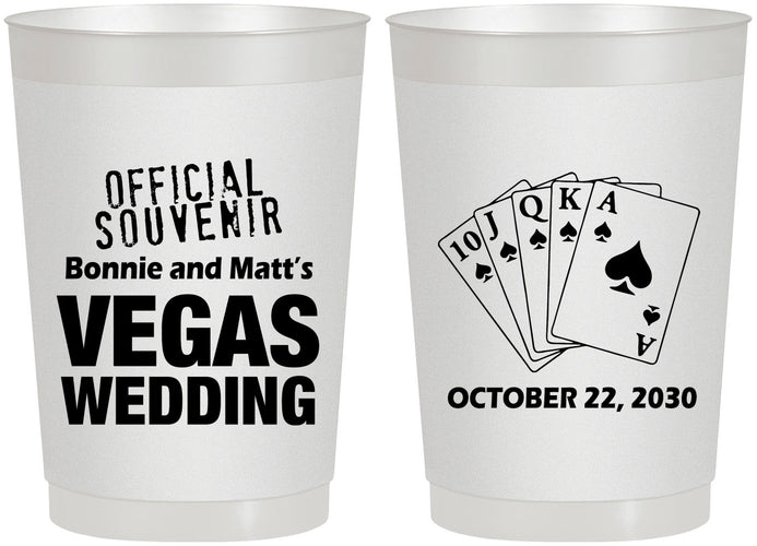 Personalized Wedding 22 oz Frosted Cups - Las Vegas | 465