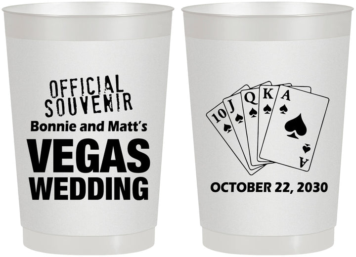 Personalized Wedding 22 oz Frosted Cups - Las Vegas | 465