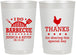 Personalized Wedding 22 oz Frosted Cups - I Do Barbecue Bbq | 469
