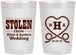 Personalized Wedding 22 oz Frosted Cups - Stolen Monogram | 474