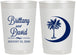 Personalized Wedding 22 oz Frosted Cups - Palmetto Tree | 478