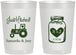 Personalized Wedding 22 oz Frosted Cups - Just Hitched Mason Jar | 483