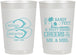 Personalized Wedding 22 oz Frosted Cups - Sandy Feet Salty Kisses | 490