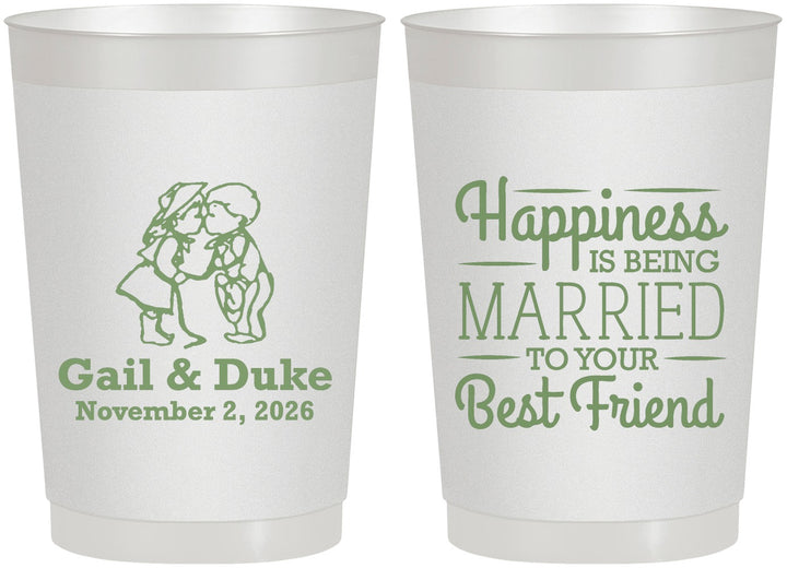 Personalized Wedding 22 oz Frosted Cups - Best Friend | 499