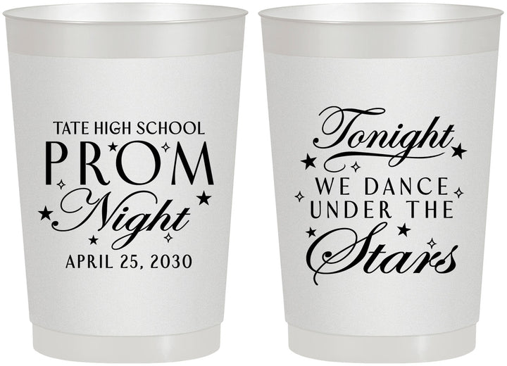 Personalized Prom 22 oz Frosted Cups - Tonight We Dance | 50000