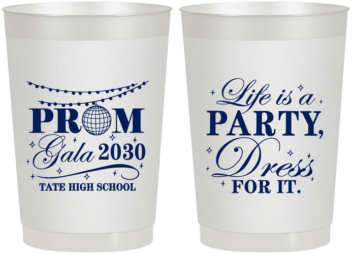 Personalized Prom 22 oz Frosted Cups - Lifes A Party | 50002
