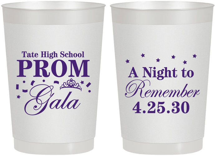 Personalized Prom 22 oz Frosted Cups - A Night To Remember | 50003