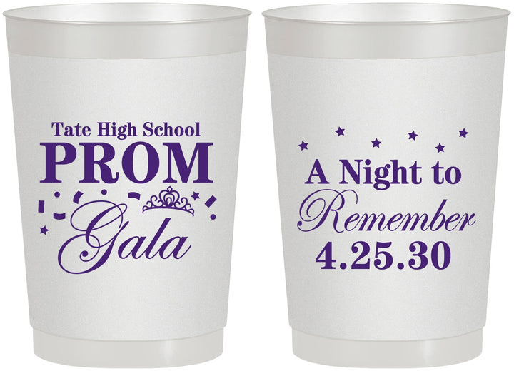 Personalized Prom 22 oz Frosted Cups - A Night To Remember | 50003